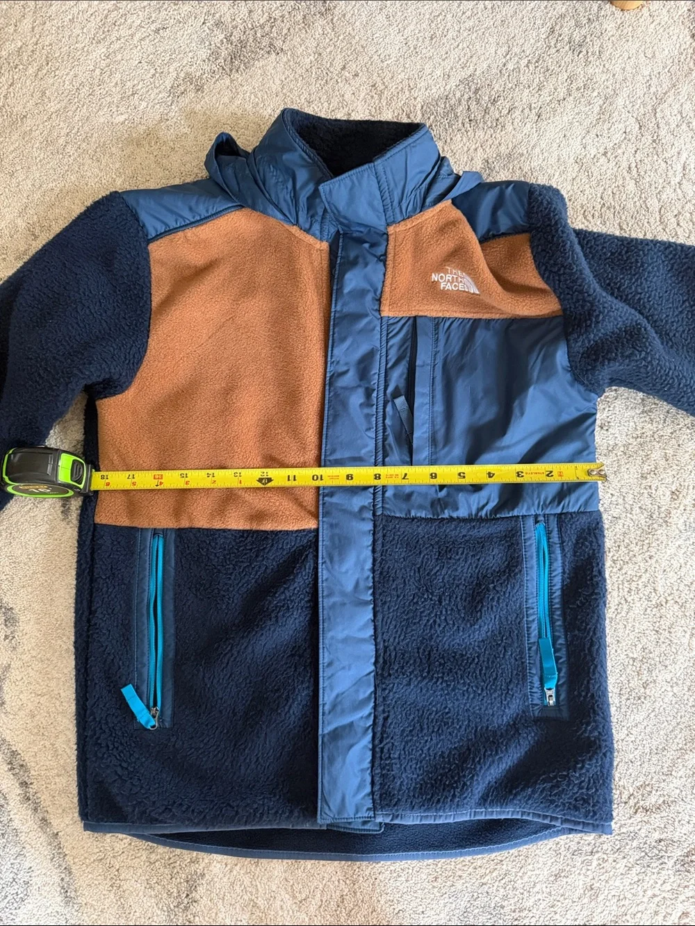 The North Face Kids Navy and Rust Fleece Jacket